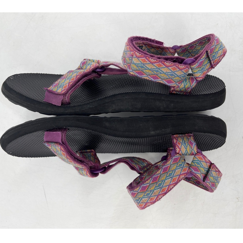 Teva Original Universal Sandals Womens Size 8 Purple Multi Excellent Strappy - Picture 4 of 7